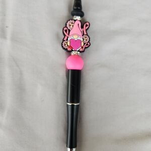 BREAST CANCER AWARENESS GNOME beadable pen